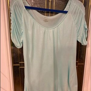 Jennifer Lopez Mint Blouse with Detailed Sleeves Size: Small